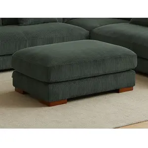 Pouf en velours côtelé vert SPERONE de Pascal Morabito pas cher