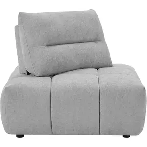 Vente-Unique Fauteuil d'angle dossier avance-recule en tissu texturé gris clair APOLIU pas cher