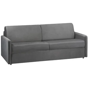 VENTE-UNIQUE Canapé 4 Places  Convertible Express En Velours Gris Anthracite Avec Assise Mémoire De Forme - Couchage 160 Cm - Matelas 22 Cm Avec Assise Mémoire De Forme Calife pas cher