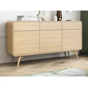 Vente-unique.com Buffet avec 3 portes et 3 tiroirs - Naturel - JALEMO pas cher