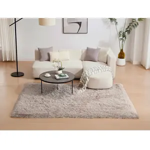 Vente-unique.com Tapis shaggy à poils longs -200 x 290 cm - Taupe - ARDELA pas cher
