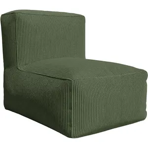 Vente-Unique Fauteuil en velours côtelé vert NOUMARA pas cher