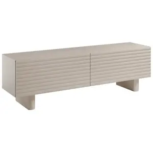 Vente-Unique Meuble TV avec 2 portes en MDF - 150 cm - Beige - LUDIMA pas cher