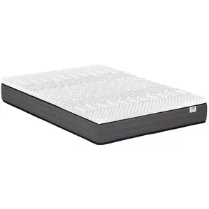 VENTE-UNIQUE Ensemble 160 x 200 cm matelas ressorts ensachés ép.20cm + surmatelas mémoire de forme 7 zones ép.5cm - AMBRACIE de YSMÉE pas cher