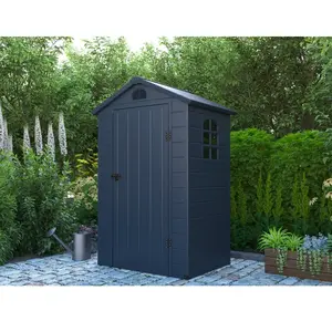 VENTE-UNIQUE Abri de jardin en résine gris anthracite 1,39 m² - CESIO pas cher