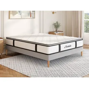 Vente-Unique Matelas 140 x 200 cm ressorts ensachés surmatelas intégré ép.28cm - AMERICAN DREAM de YSMEE pas cher