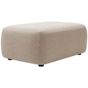 Vente-Unique Pouf en tissu texturé taupe DAVISO pas cher