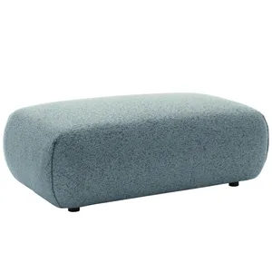 Vente-Unique Pouf en tissu texturé bleu MONELIA pas cher