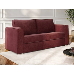 VENTE-UNIQUE Canapé 4 Places Convertible Express En Tissu Chenille Bordeaux - Couchage 160 Cm - Matelas 18 Cm Loreto pas cher