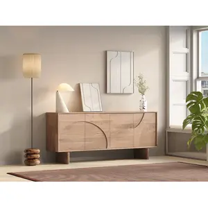 Vente-unique.com Buffet avec 4 portes en bois de manguier - Naturel clair - BERLAMA de Maison Céphy pas cher