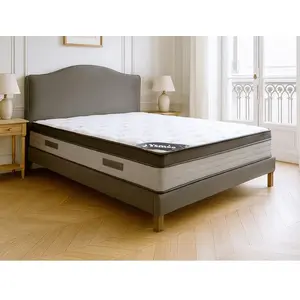 Vente-unique.com Matelas 140 x 190 cm hybride ressorts ensachés 7 zones et mémoire de forme ép.30cm - ILYROS de YSMÉE pas cher