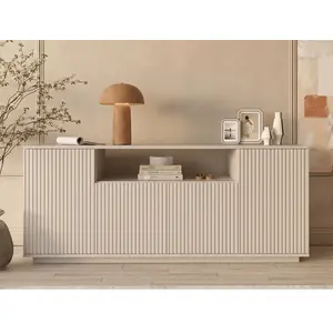 Vente-unique.com Buffet avec 4 portes et 1 niche - Beige - EROLYA pas cher