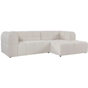 Vente-unique.com Canapé d'angle droit en tissu texturé beige RIMALO pas cher