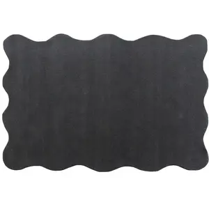Vente-unique.com Tapis tufté 100% laine - 200 x 290 cm - Gris anthraci... pas cher