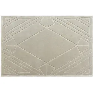 Vente-unique.com Tapis tufté en relief en laine et viscose - 160 x 230... pas cher