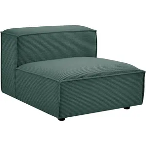 Vente-unique.com Fauteuil en velours côtelé vert RUZOLO pas cher