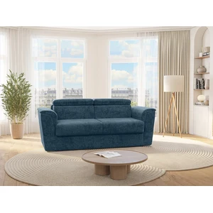 Vente-Unique Canapé convertible polyester 3 places bleu pas cher