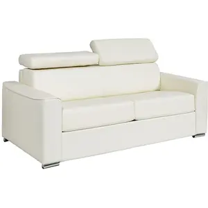 Vente-Unique Canapé convertible cuir 3 places blanc pas cher