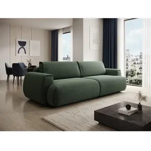 VENTE-UNIQUE Canapé 4 Places Convertible En Tissu Chenille Vert Sapin Monelia pas cher
