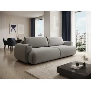 VENTE-UNIQUE Canapé 4 Places Convertible En Tissu Chenille Gris Monelia pas cher