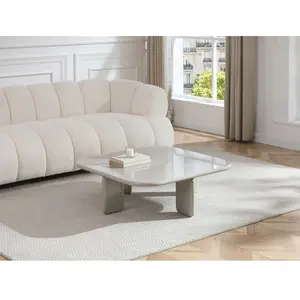 Vente-unique.com Table basse en MDF - Beige laqué - BRILONA pas cher