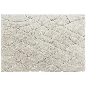 Vente-unique.com Tapis tufté 100% laine - 200 x 290 cm - Blanc cassé -... pas cher