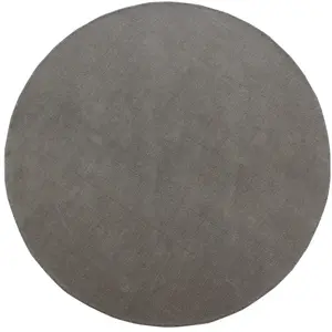 Vente-unique.com Tapis rond 100% laine tissé à la main - D. 200 cm - Taupe - 1800g/m² - SELINA pas cher