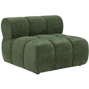 Vente-unique.com Fauteuil en tissu chiné vert FACIVIL pas cher
