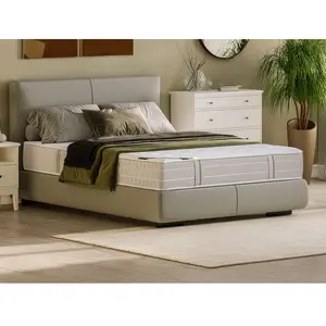 Vente-Unique Matelas 140 x 190 cm ressorts ensachés 5 zones accueil mémoire de forme et coutil anti-punaises de lit ép.24 cm - VIREVO de NATUREA pas cher