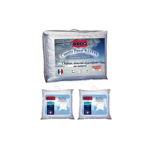 Pack DODO couette naturelle 220 x 240 cm + 2 oreillers Duvet 65 x 65 cm - BAFFIN pas cher