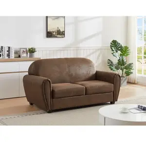 VENTE-UNIQUE Canapé 3 places en microfibre aspect cuir vieilli club VICTORY III pas cher