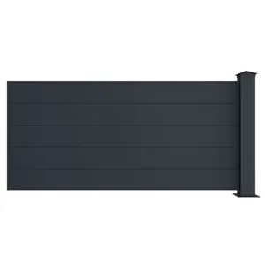 Vente-Unique Extension de clôture à poser H89 x L189 cm en aluminium anthracite - NAZARIO pas cher