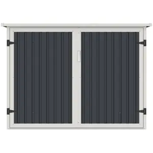 VENTE-UNIQUE Abri à vélo métal en acier galvanisé gris anthracite 4 m² pour 4 vélos - NIKI pas cher