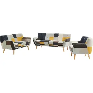 Vente-Unique Canapés 3 places 2 places et un fauteuil en tissu patchwork SERTI II pas cher