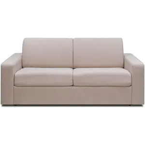 VENTE-UNIQUE Canapé 3 places convertible express en tissu beige COGLIO pas cher