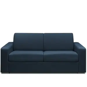 VENTE-UNIQUE Canapé 3 places convertible express en tissu bleu nuit COGLIO pas cher
