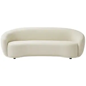 Canapé 3 places en tissu bouclette beige BOVANA de Pascal Morabito pas cher