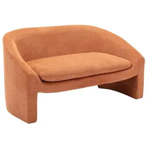 VENTE-UNIQUE Canapé 2 places en tissu terracotta OSSANA pas cher
