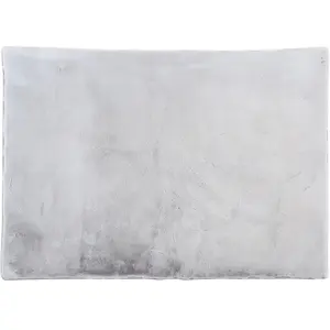 Vente-Unique.com Tapis shaggy à poils longs effet fourrure - 160 x 230 cm - Gris - BUNNY pas cher