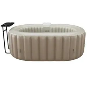 VENTE-UNIQUE SPA gonflable ovale 2 places - L190 x P120 x H65 cm - 90 ...