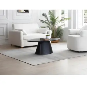 Vente-unique - Table basse placage frêne - Noir - antelada pas cher