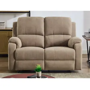 VENTE-UNIQUE Canapé 2 places relax en microfibre taupe BRODY pas cher