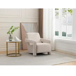 VENTE-UNIQUE Fauteuil en tissu texturé beige ISPARTA pas cher