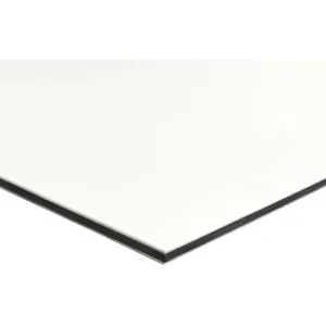 SIGNALETIQUE.BIZ FRANCE Panneau Composite Aluminium Couleur 3 mm 400 x 400 mm Blanc pas cher
