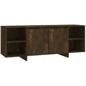 Meuble TV Chêne fumé 130x35x50 cm pas cher