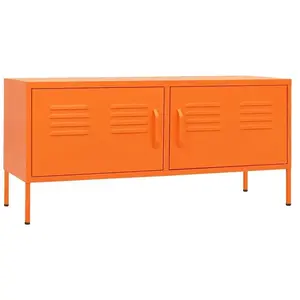 Meuble TV Orange 105x35x50 Acier pas cher