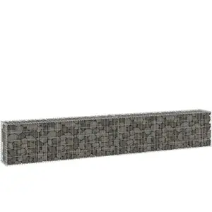 Mur en gabion avec couvercles acier galvanisé 300x30x50 cm pas cher