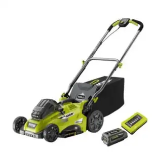 Tondeuse poussée RYOBI 36V - coupe 40cm - 1 batterie 5,0Ah - 1 chargeu... pas cher