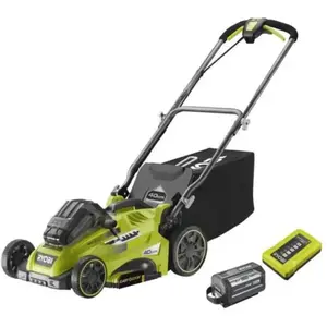 RYOBI Tondeuse 36V Power Assist coupe 40 cm ramassage et mulching bat... pas cher