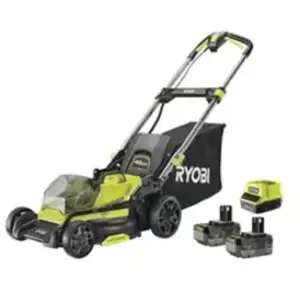 RYOBI Tondeuse poussée 18V Brushless coupe 40 cm ramassage et mulching... pas cher